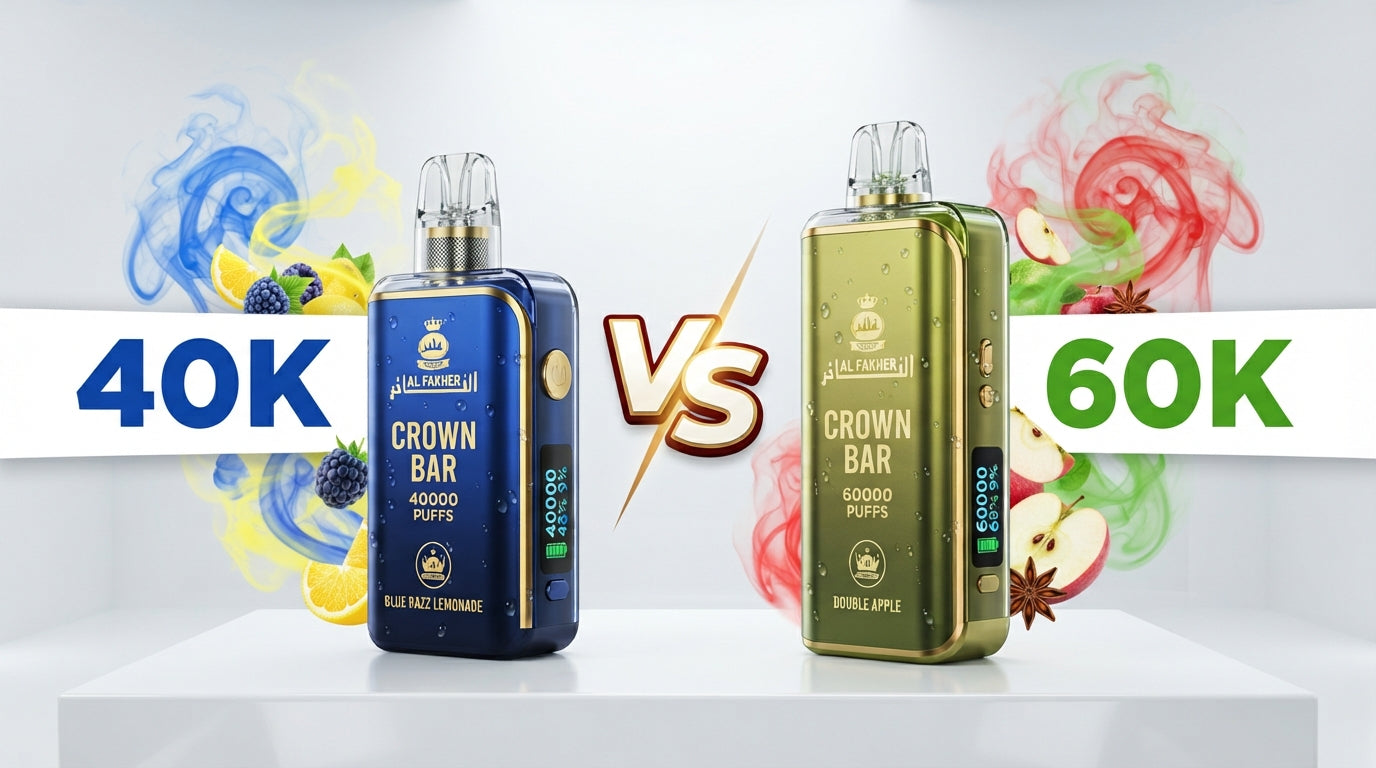 Al Fakher Crown Bar 40K vs Crown Bar 60K