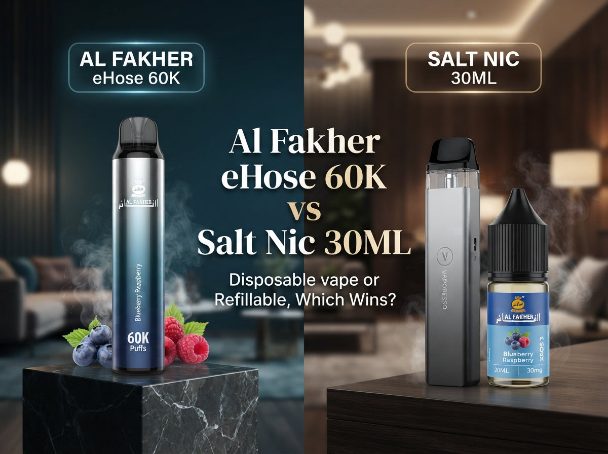 Al Fakher eHose 60K vs Salt Nic 30ML: Disposable Vape or Refillable, Which Wins?