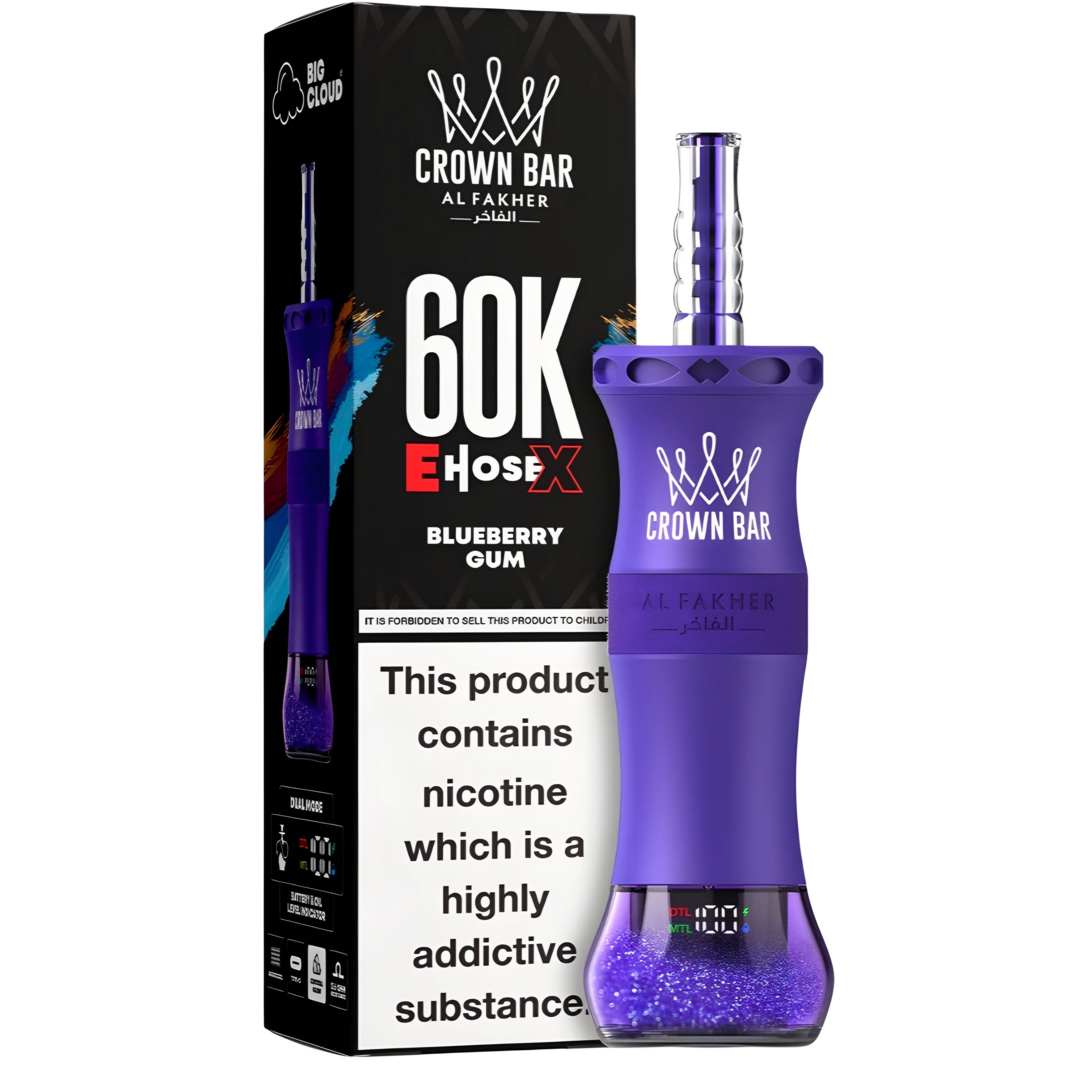 al fakher ehose 60k disposable , al fakher BLUEBERRY GUM 6mg disposable vape