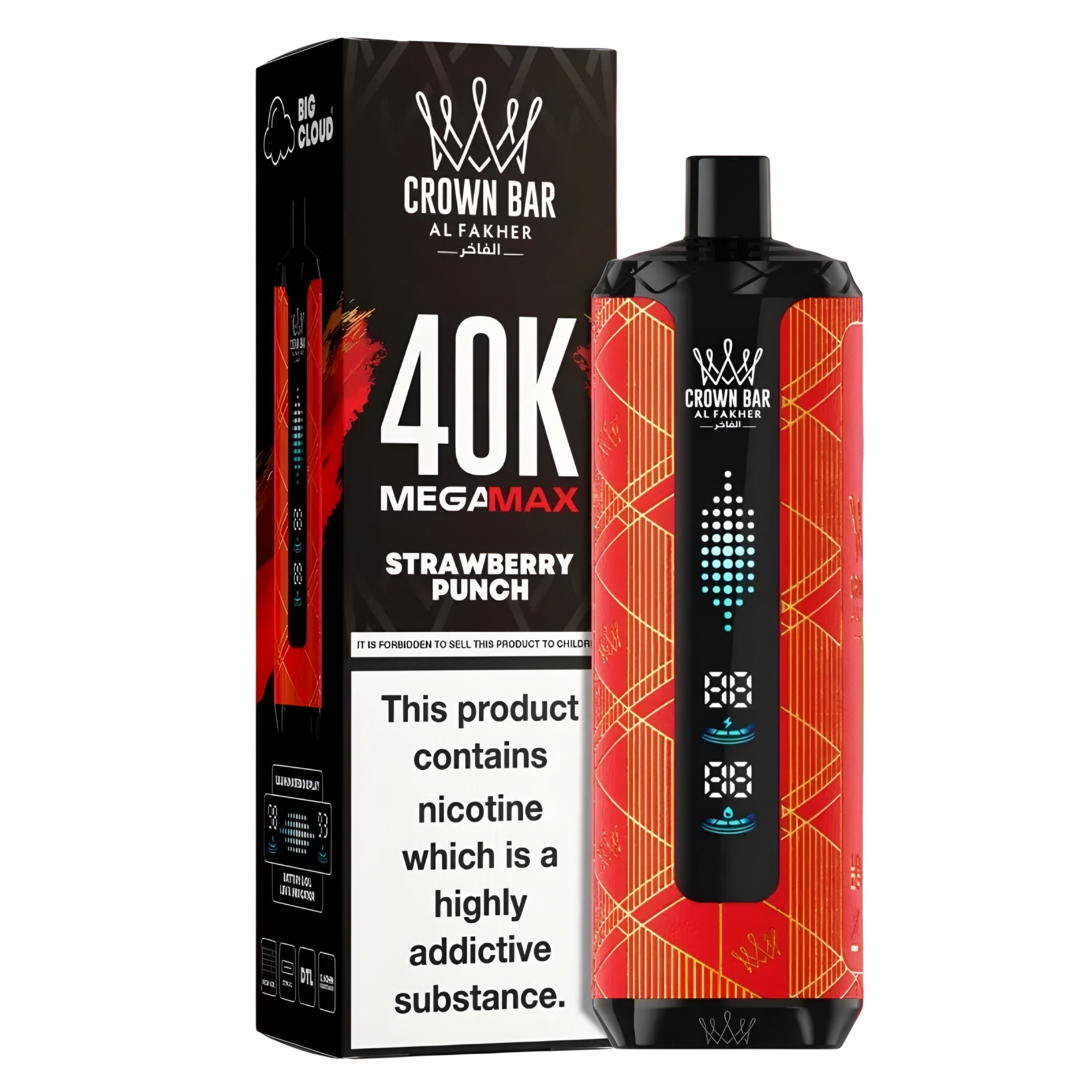 AL FAKHER 40K CROWN BAR MEGA MAX PUFFS DISPOSABLE 6MG