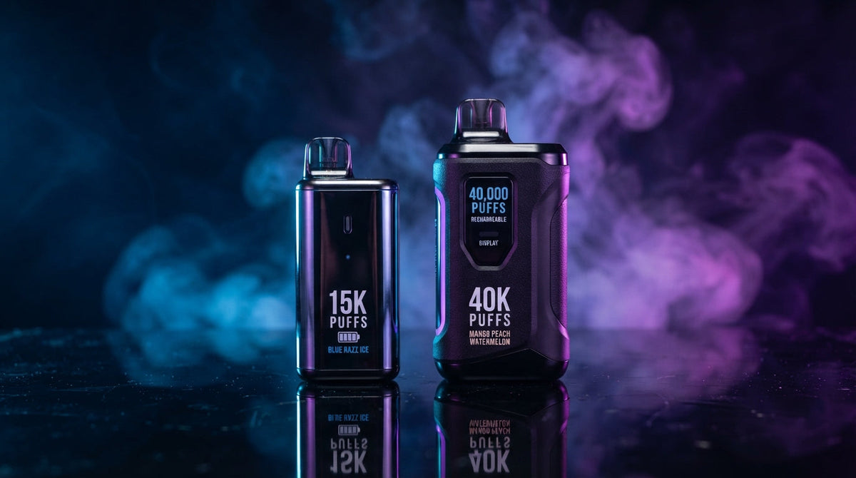 Al Fakher 15K vs Mega Max 40K disposable vape 