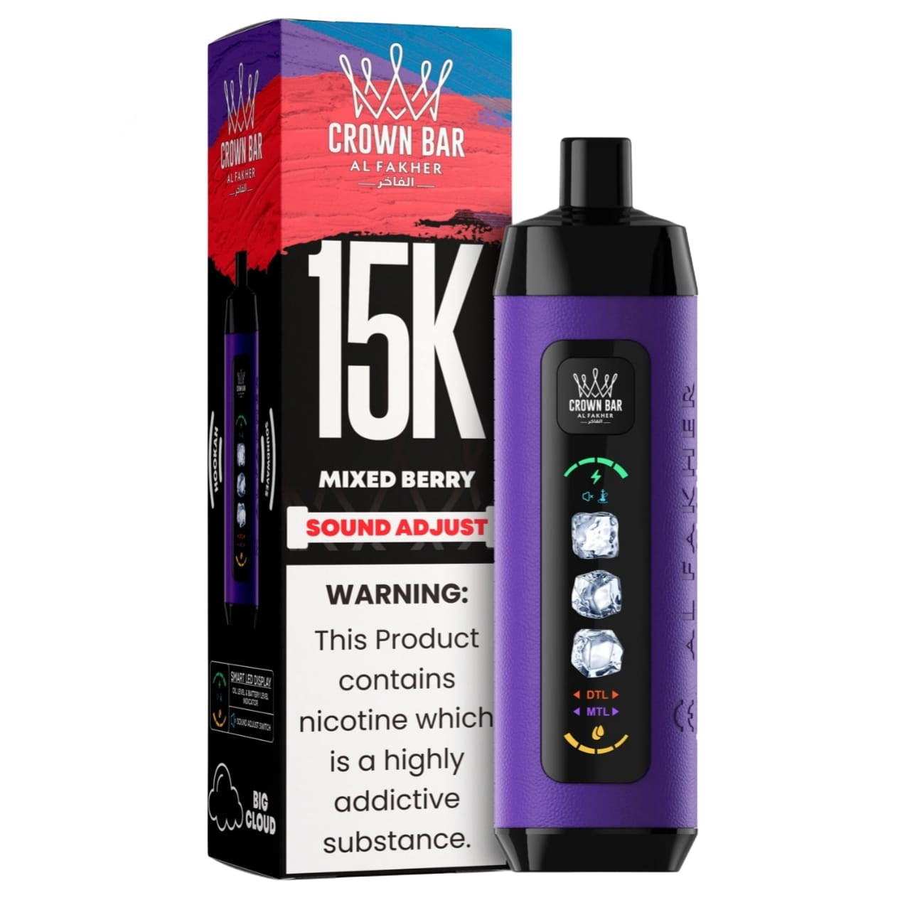 al fakher ice control crown bar disposable