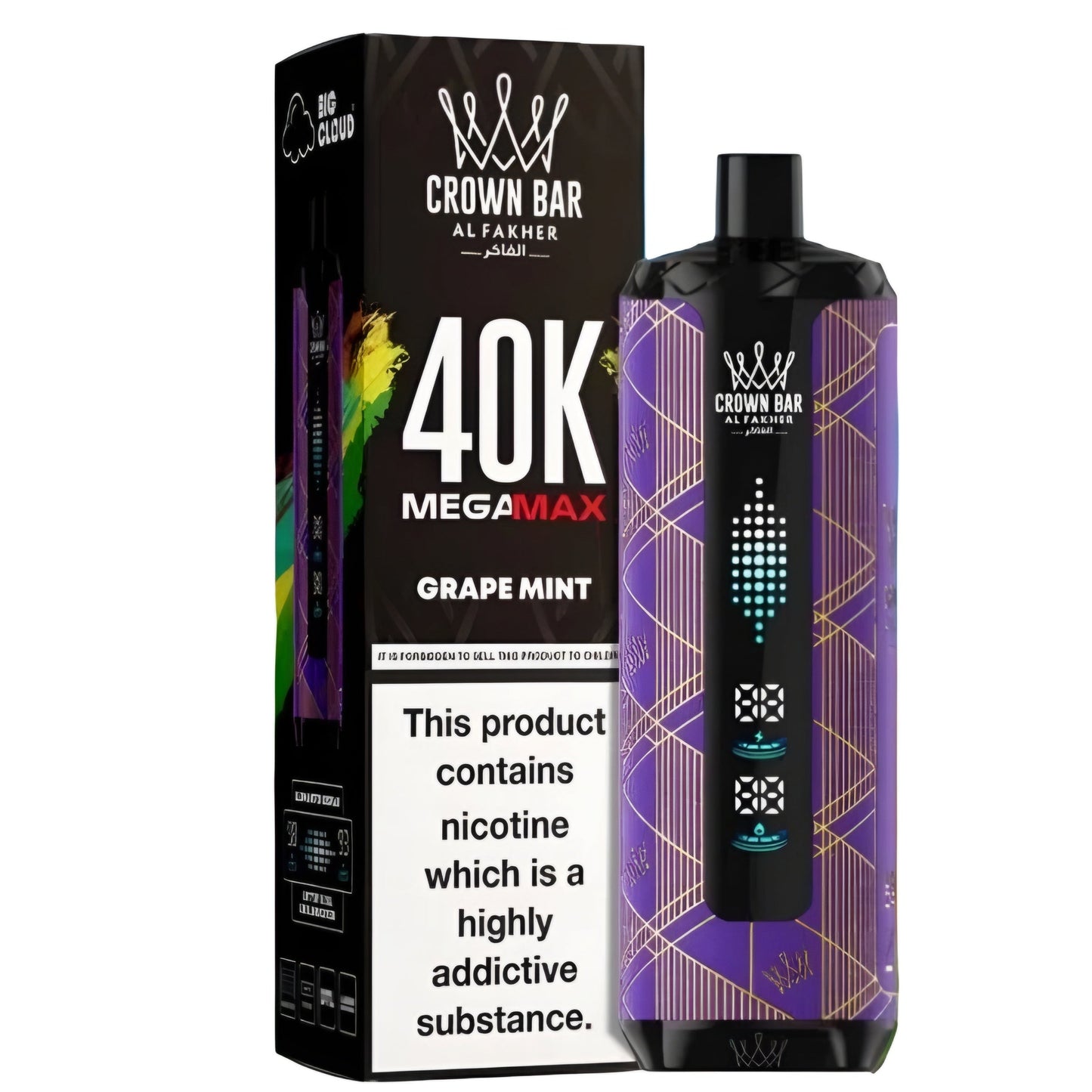 AL FAKHER 40K CROWN BAR MEGA MAX PUFFS DISPOSABLE 6MG