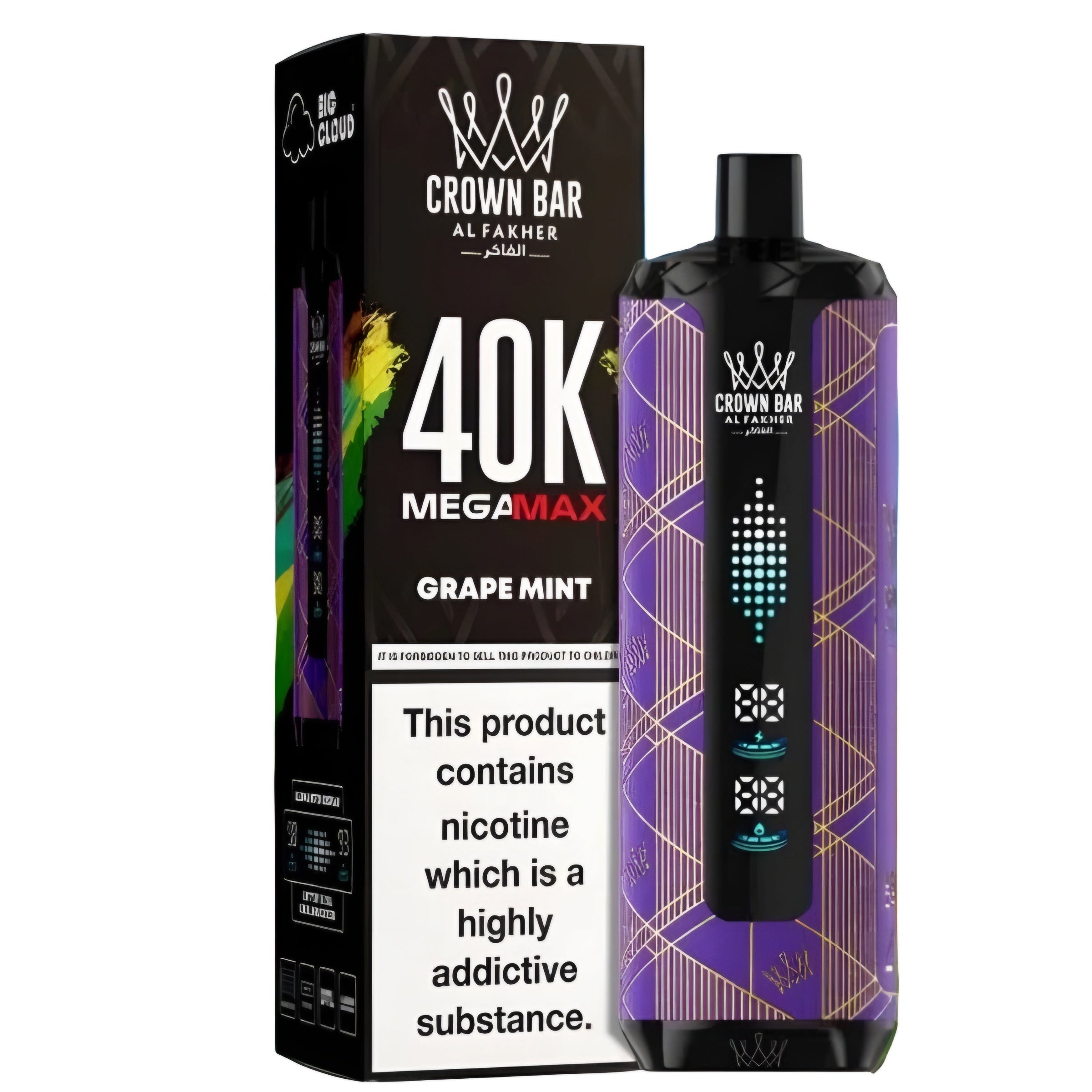 AL FAKHER 40K CROWN BAR MEGA MAX PUFFS DISPOSABLE 6MG