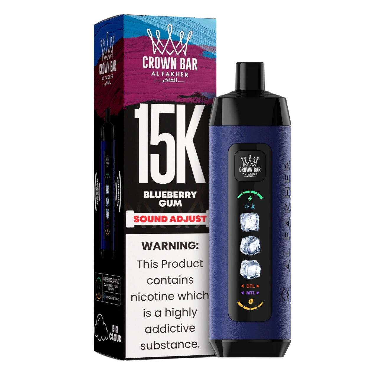 al fakher ice control crown bar disposable