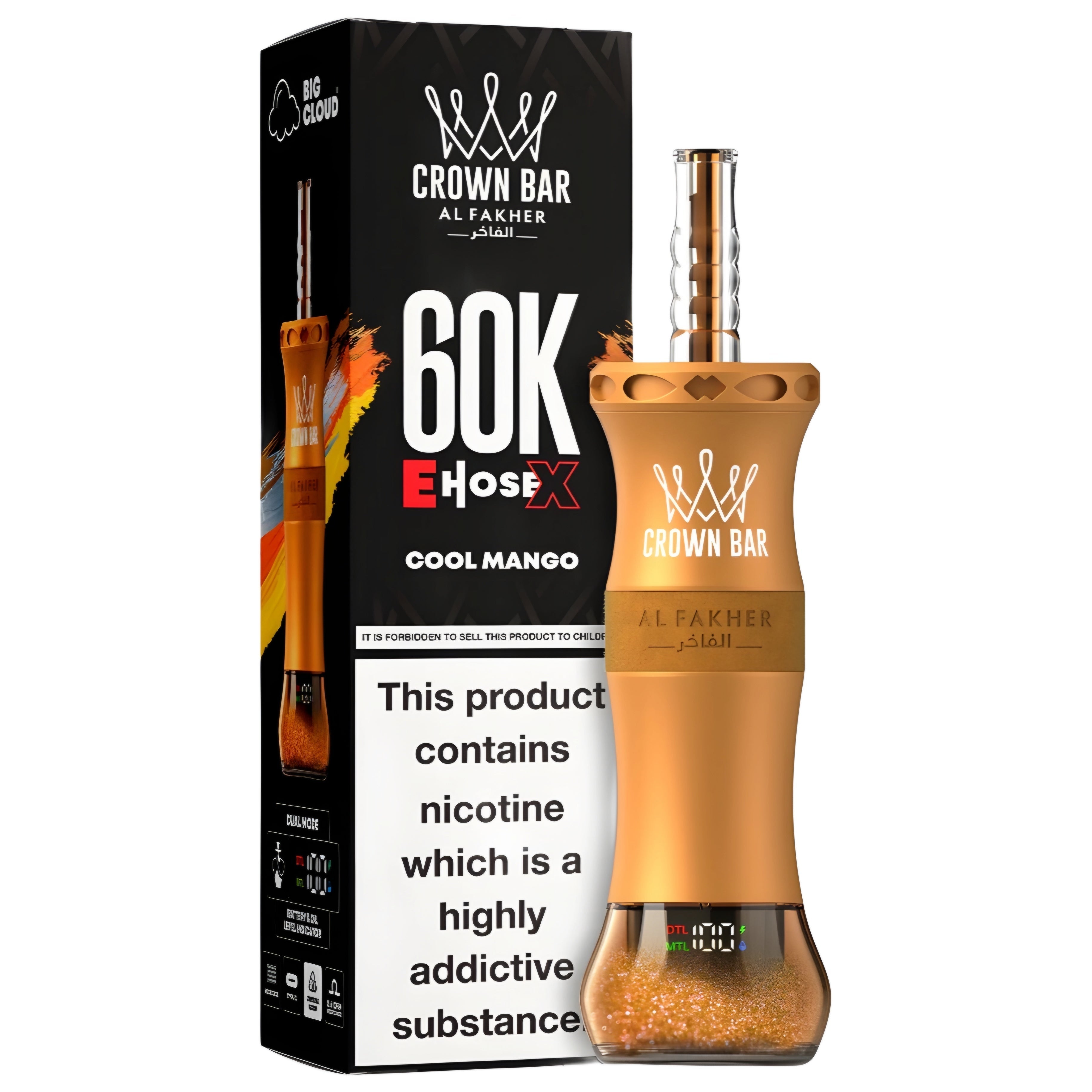 al fakher ehose 60k disposable , Al Fakher COOL MANGO disposable vape