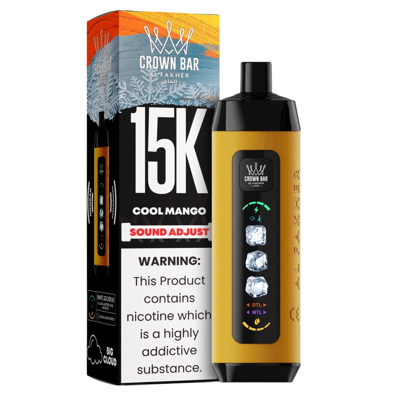 al fakher ice control crown bar disposable , al fakher cool mango vape pakistan 