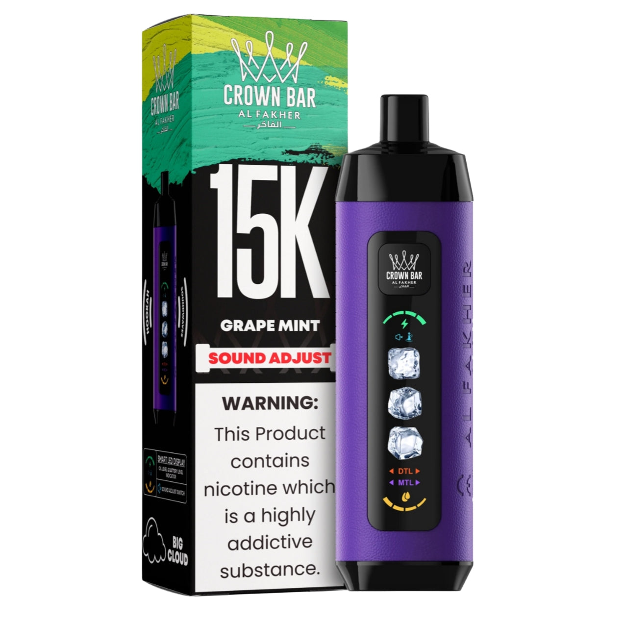 al fakher ice control crown bar disposable