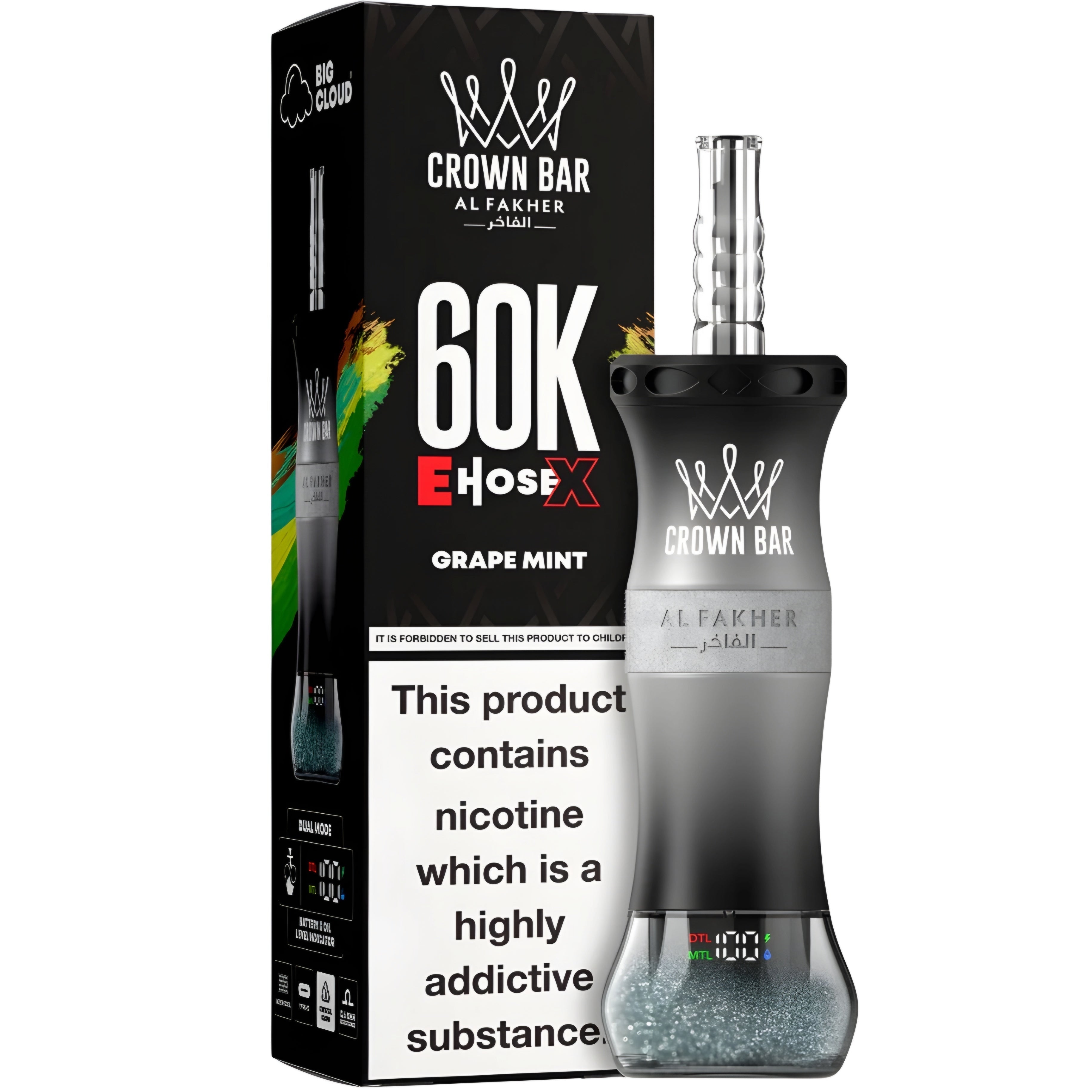 al fakher ehose 60k disposable , Al Fakher GRAPE Mint 6mg Disposable Vape in pakistan