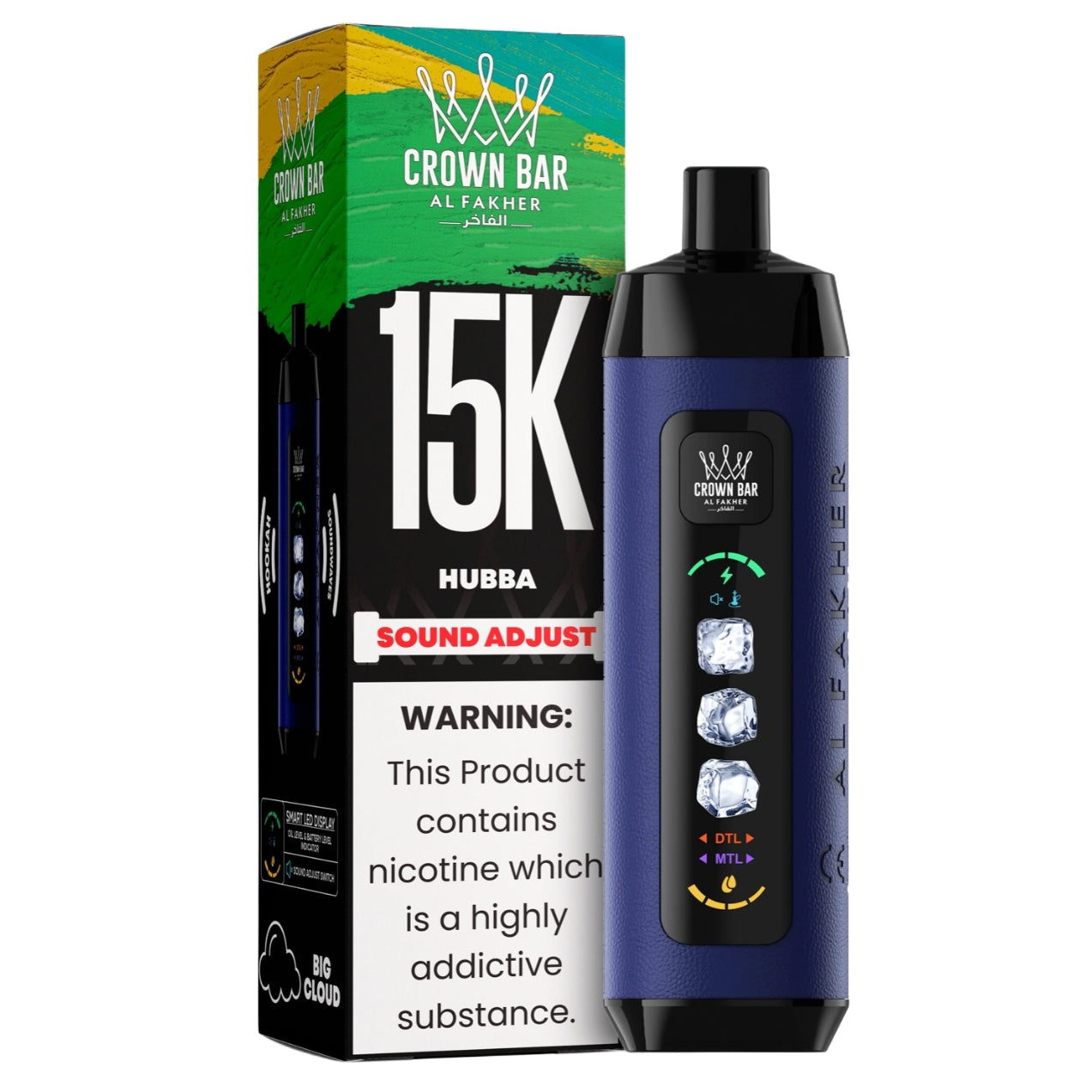 al fakher ice control crown bar disposable al fakher vape Pakistan 