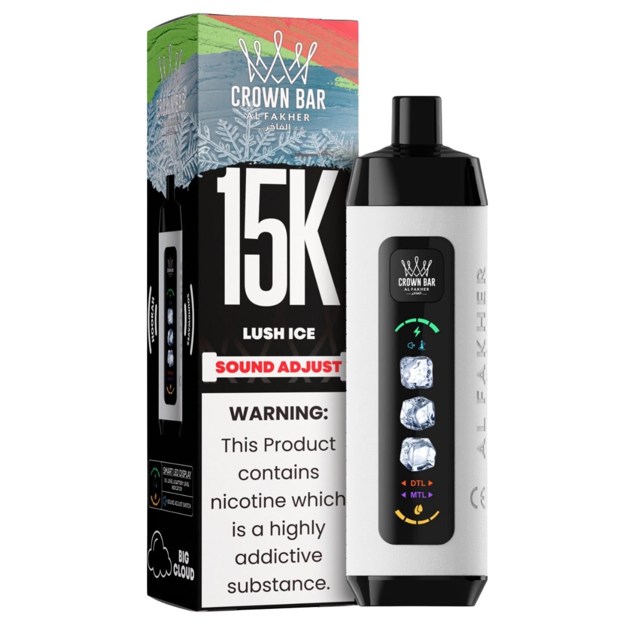 al fakher ice control crown bar disposable vape flavours 