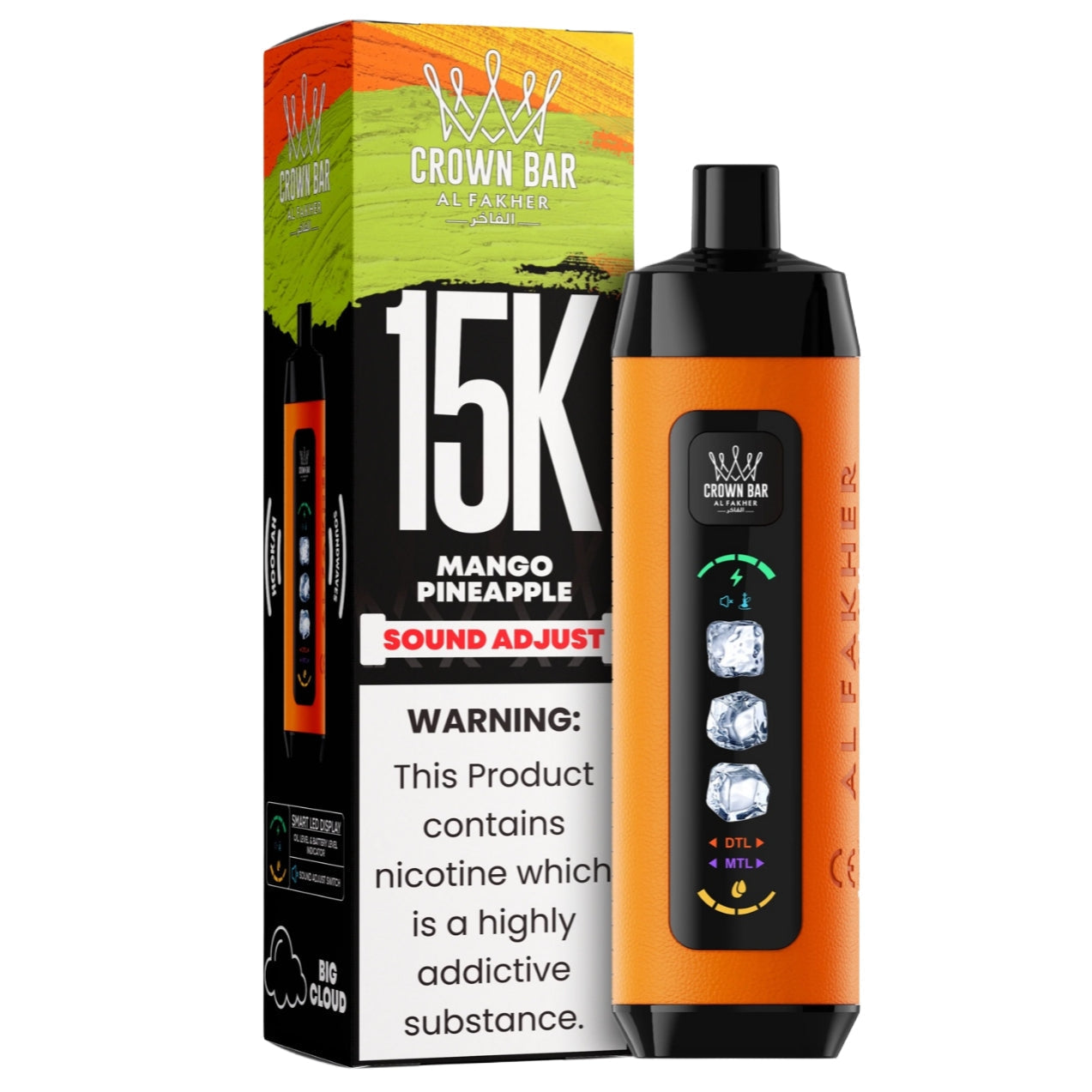 al fakher ice control crown bar disposable