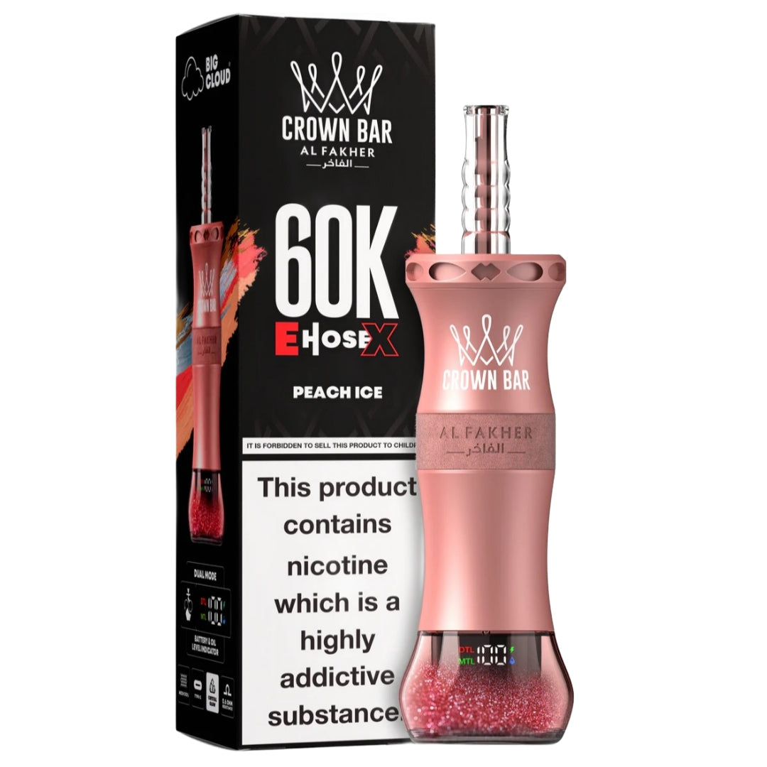 al fakher ehose 60k disposable , al fakher PEACH ICE disposable vape in Pakistan 
