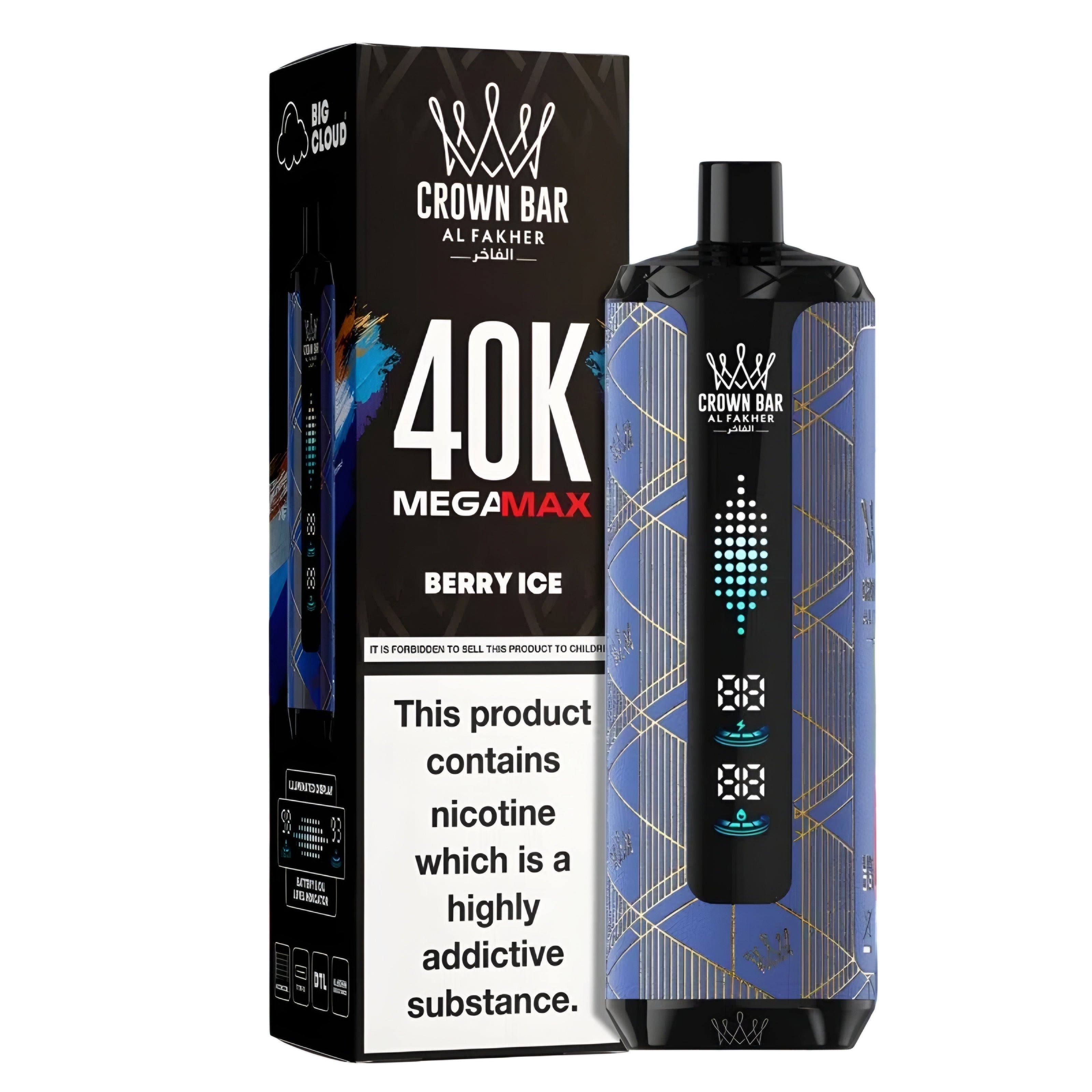 AL FAKHER 40K CROWN BAR MEGA MAX PUFFS DISPOSABLE 6MG