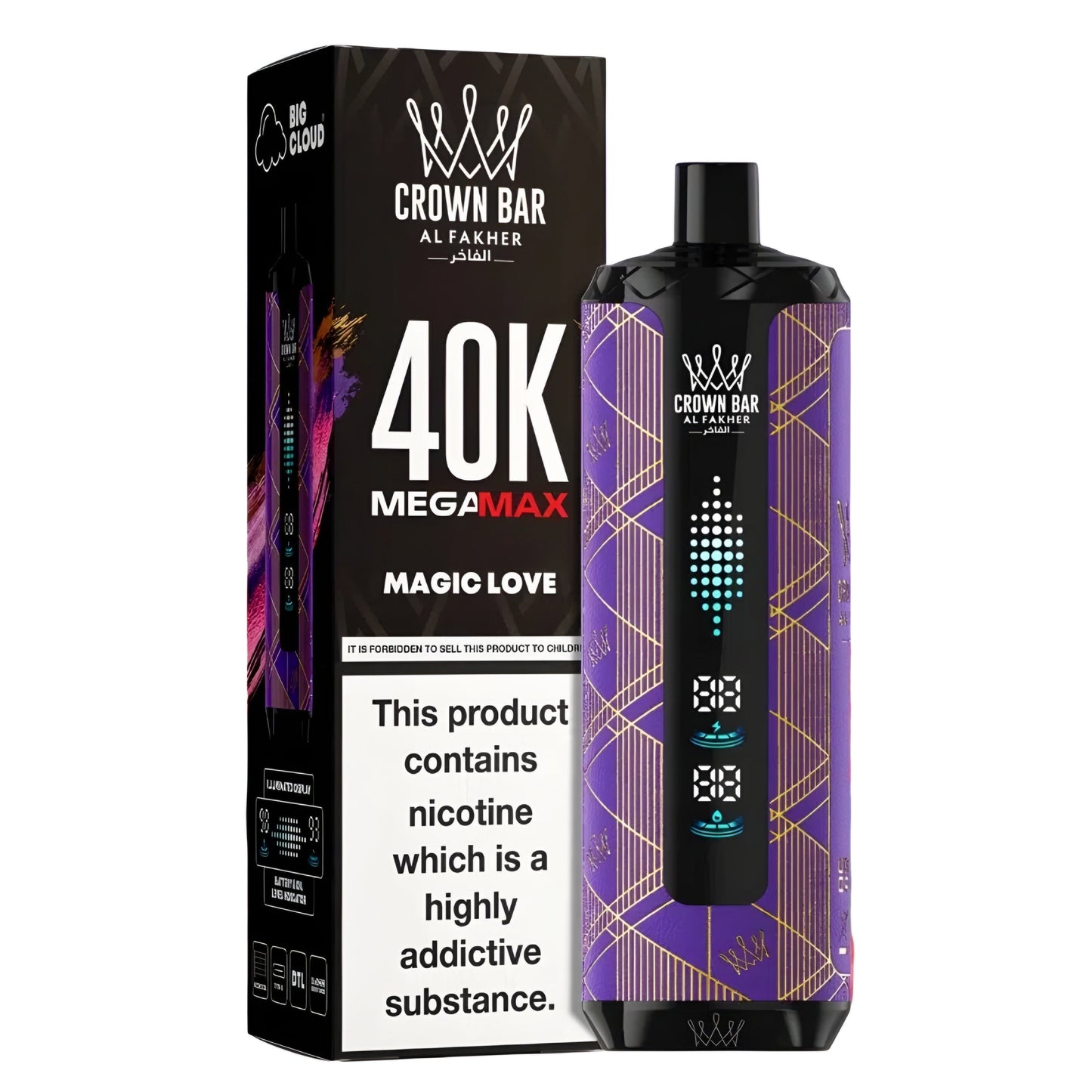AL FAKHER 40K CROWN BAR MEGA MAX PUFFS DISPOSABLE 6MG