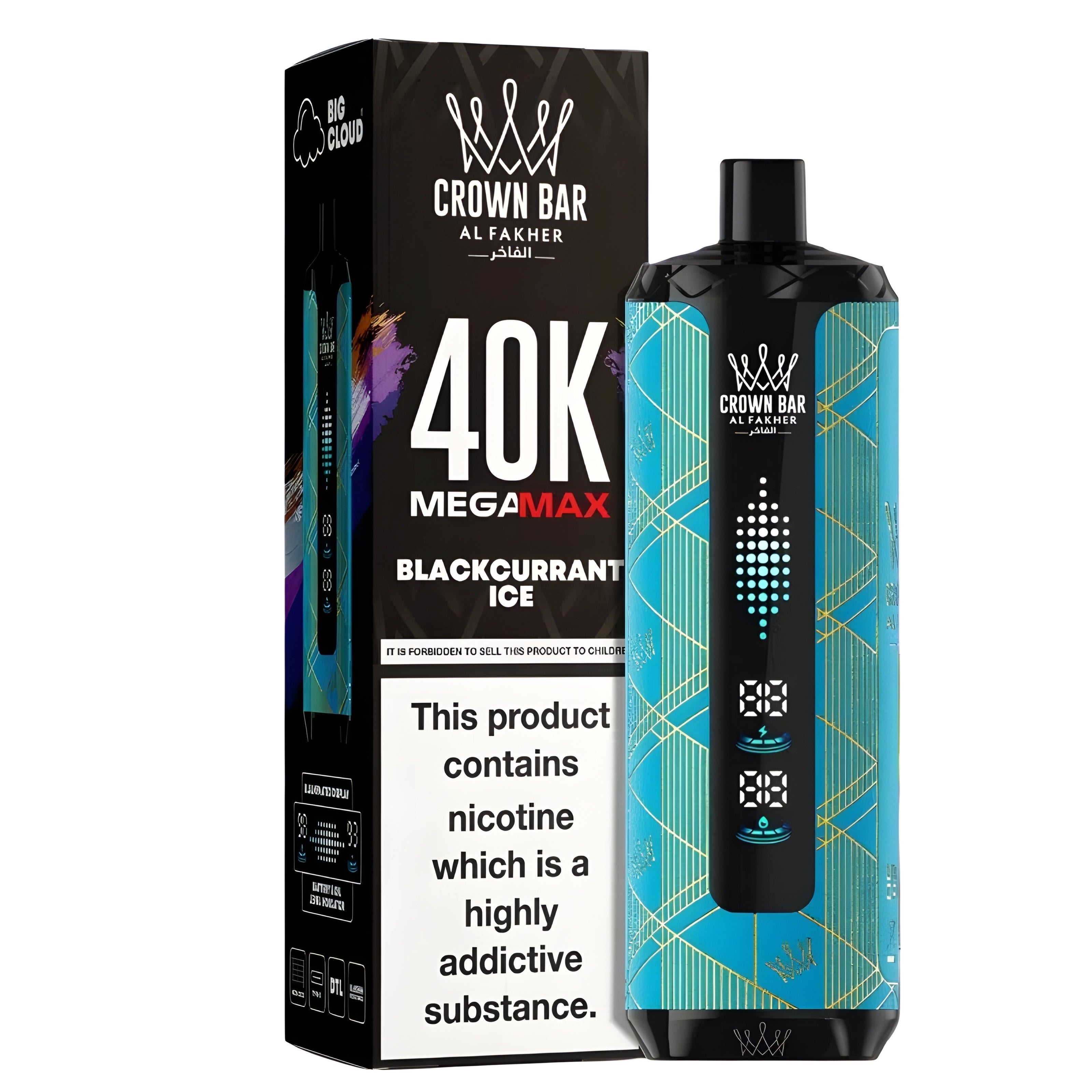 BLACKCURRANT ICE 6MG - AL FAKHER MEGA MAX 40K DISPOSABLE