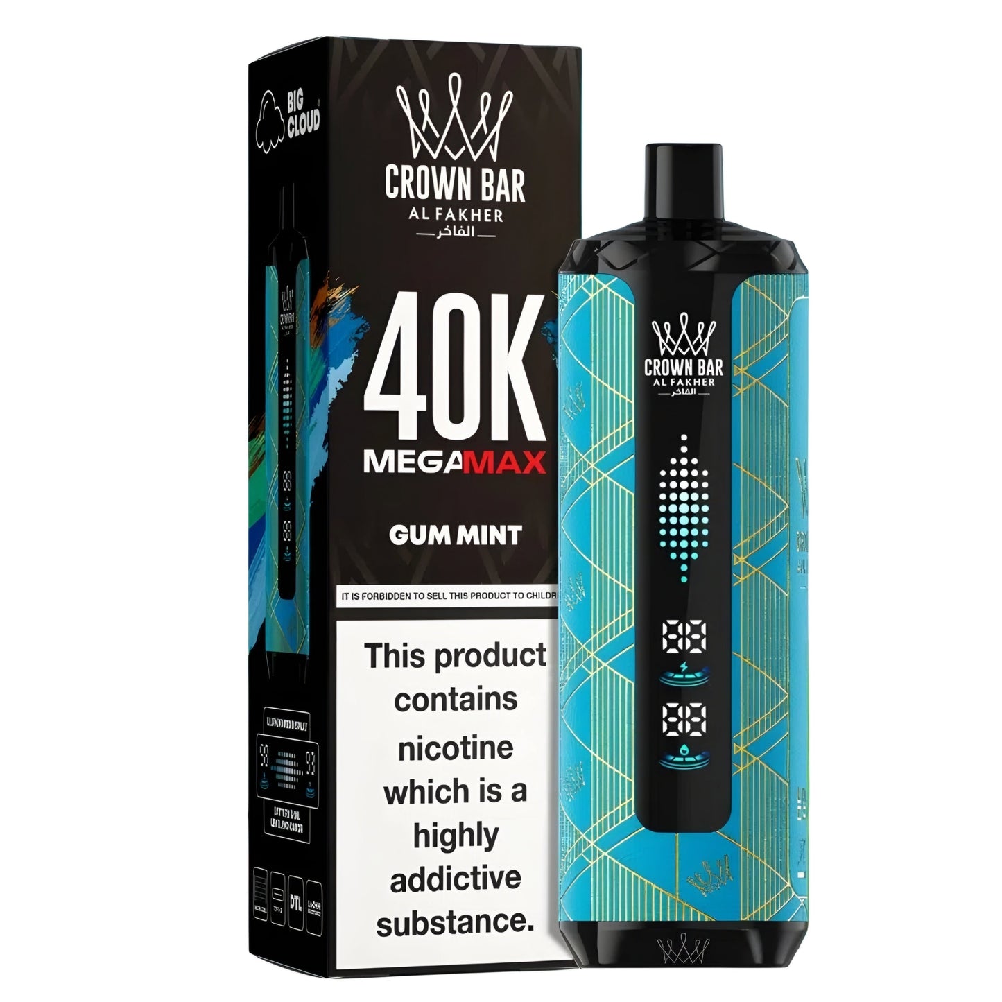 AL FAKHER 40K CROWN BAR MEGA MAX PUFFS DISPOSABLE 6MG