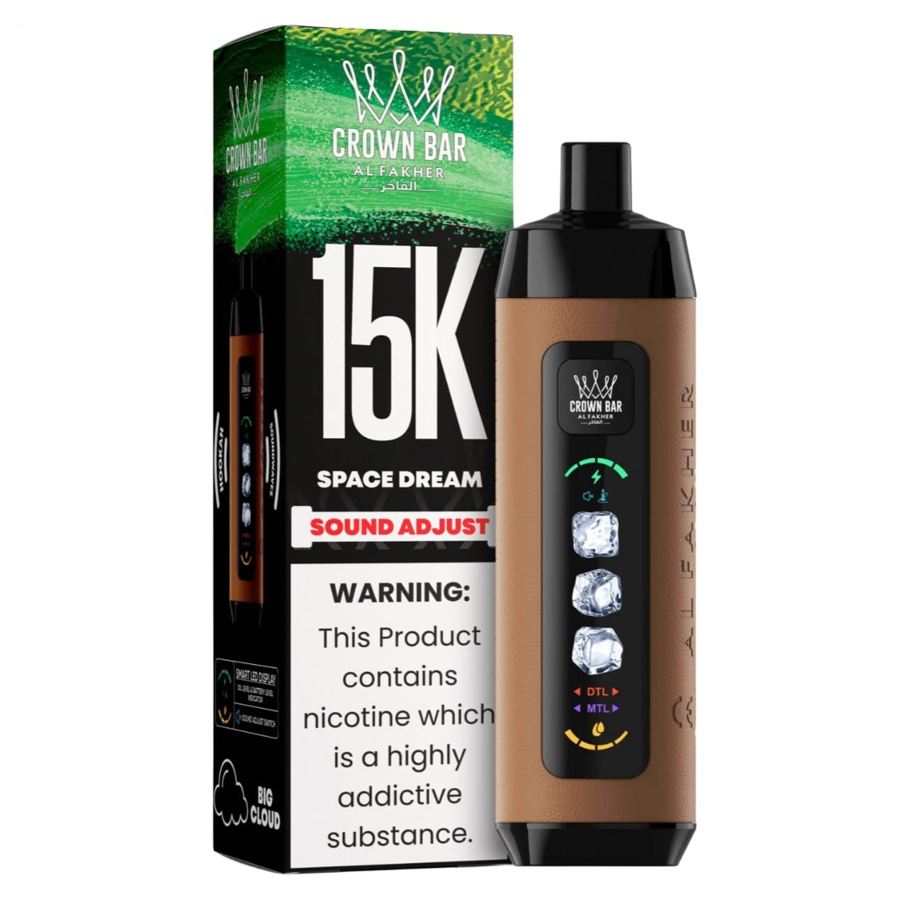 al fakher ice control crown bar disposable