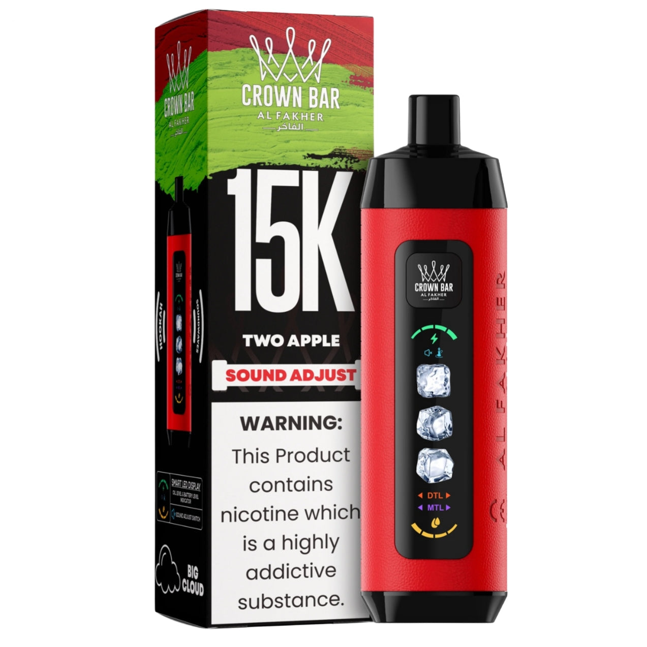 al fakher ice control crown bar disposable