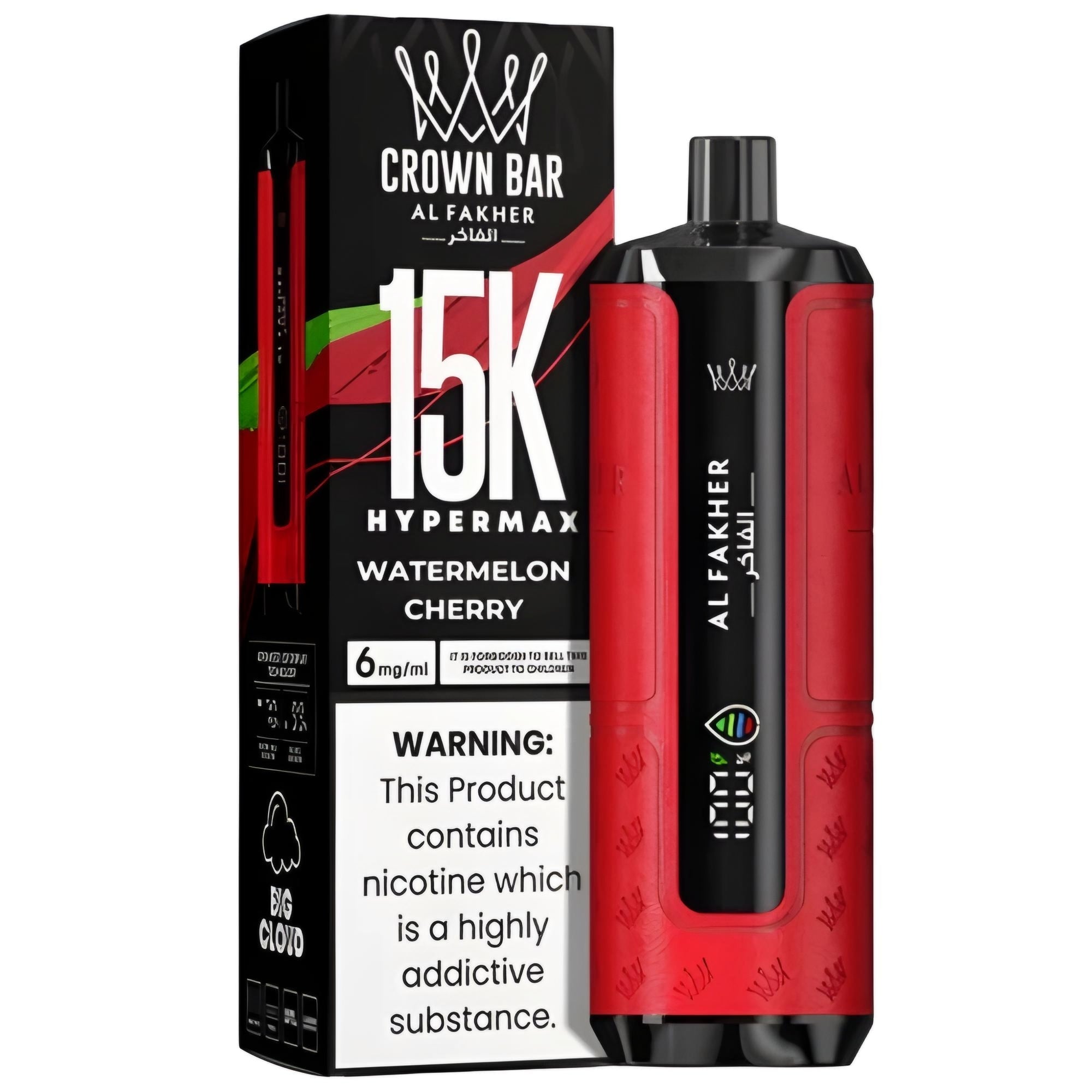 al fakher hypermax crown bar disposable vape  , Al fakher 15k crown bar
